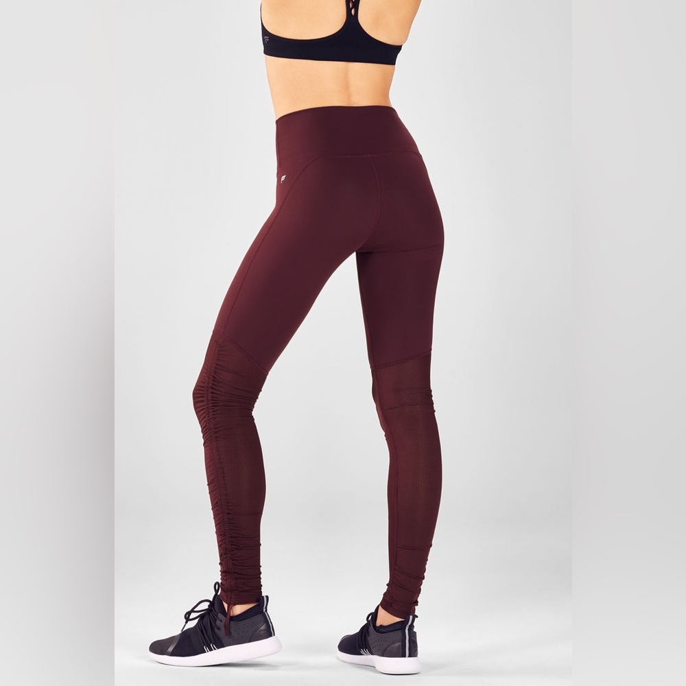 Fabletics Cashel Foldover Powerform Legging NWT Burgundy Size Large